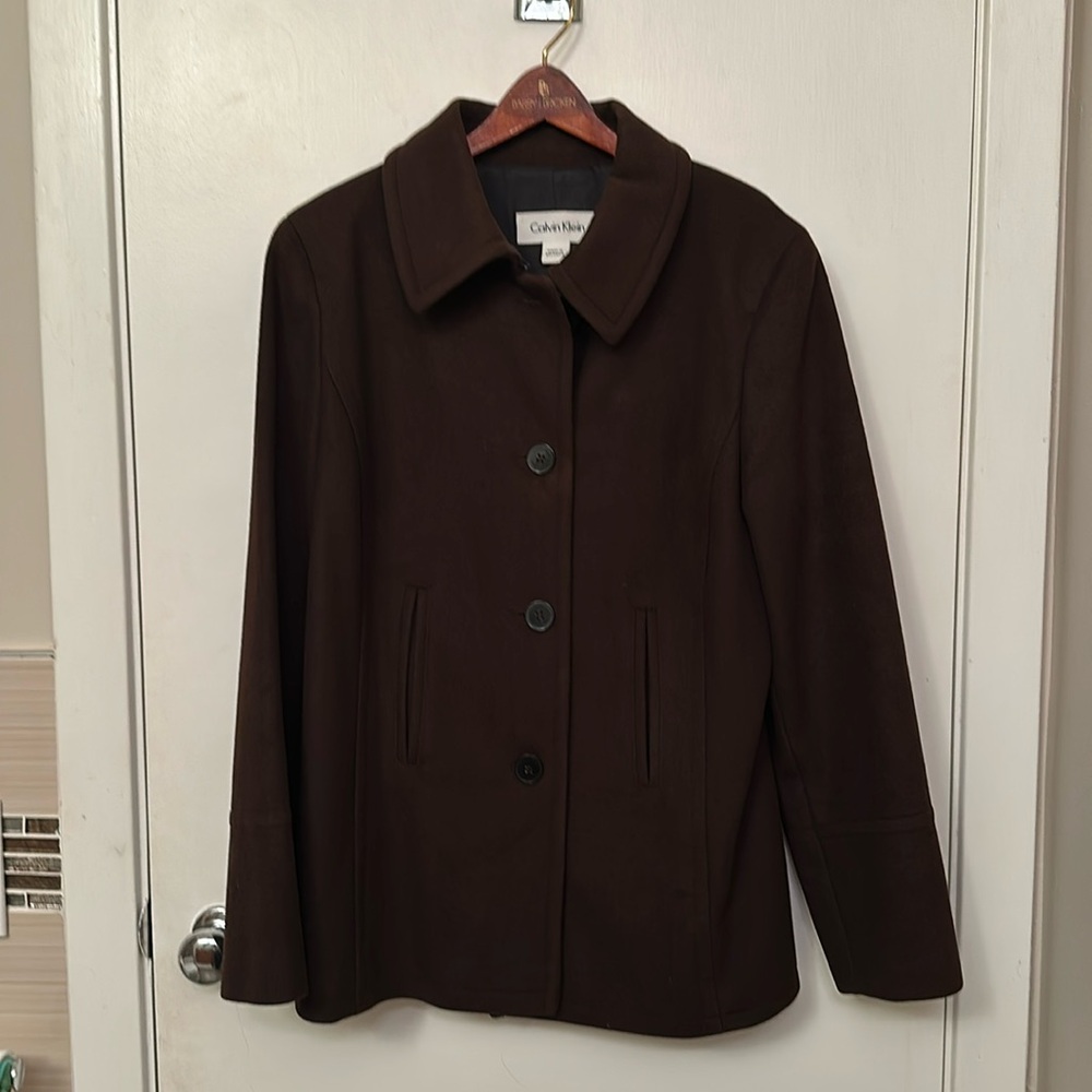 Calvin Klein Wool Cashmere Blend Coat Women 
Size 10